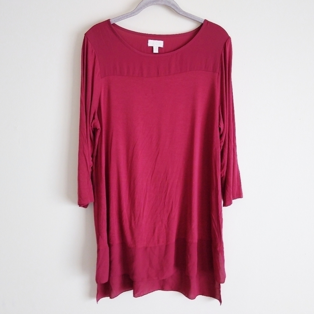 a:glow Maternity mesh panel‎ tunic pink mauve